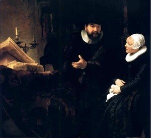 Rembrandt - Le Predicateur Menonite Cornelis,berlin 1640