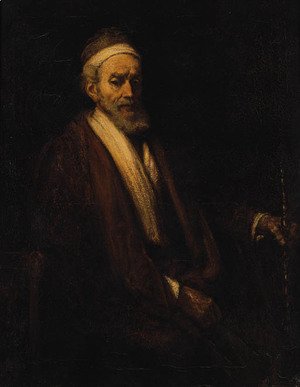 Rembrandt - Portrait of Jacob Trip, seated half-length, holding a staff
