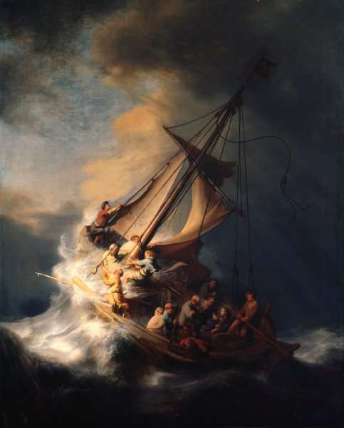 Christ In The Storm On The Sea Of Galilee by Rembrandt Harmenszoon van Rijn