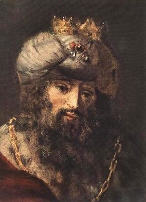 Rembrandt - David and Uriah (detail -2) 1665