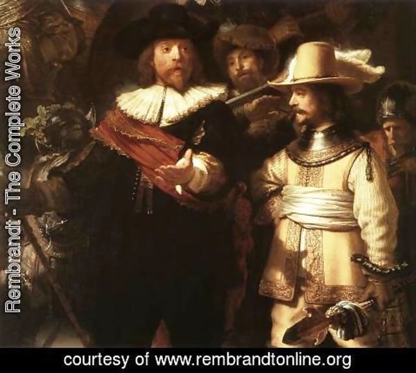 Rembrandt - The Nightwatch (detail-1) 1642