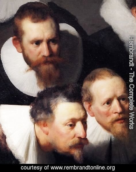 Rembrandt - The Anatomy Lecture of Dr Tulp [detail #1]