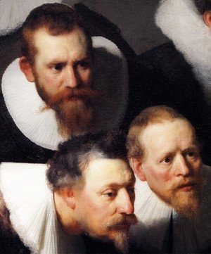 Rembrandt - The Anatomy Lecture of Dr Tulp [detail #1]