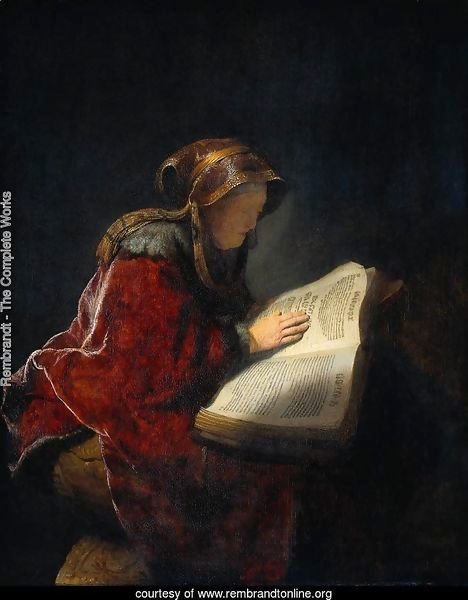 The Prophetess Anna (known as 'Rembrandt's Mother')