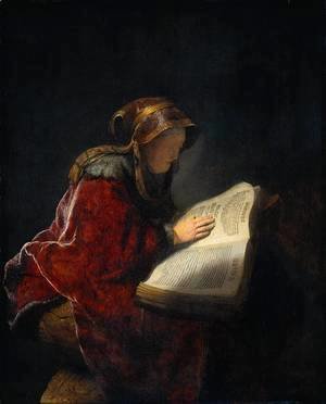 Rembrandt - The Prophetess Anna (known as 'Rembrandt's Mother')