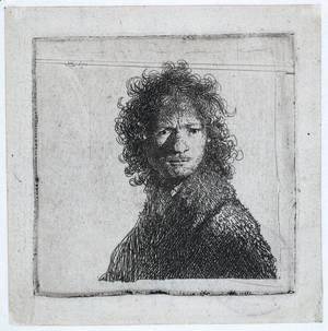 Rembrandt - Self Portrait, Frowning