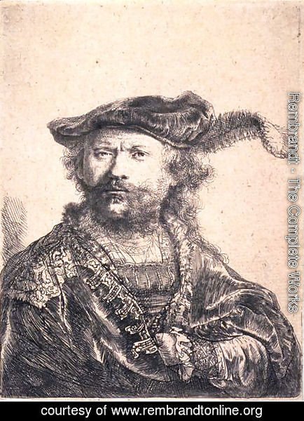 Rembrandt in Velvet Cap and Plume