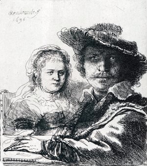 Rembrandt - Self-portrait With Saskia, 1636