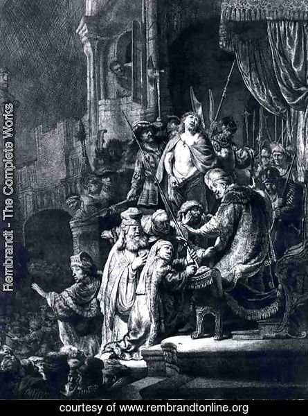 Christ Devant Pilate Et Le Peuple,bnf 1635