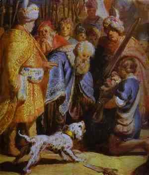 Rembrandt - David Presenting the Head of Goliath to King Saul