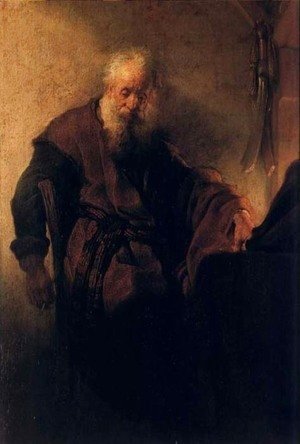 Rembrandt - Saint Paul A Sa Table De Travail,nuremberg 1629