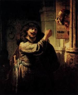 Rembrandt - Samson Menacant Son Beau Pere,berlin 1635