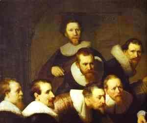 Doctor Nicolaes Tulp's Demonstration of the Anatomy of the Arm. Detail