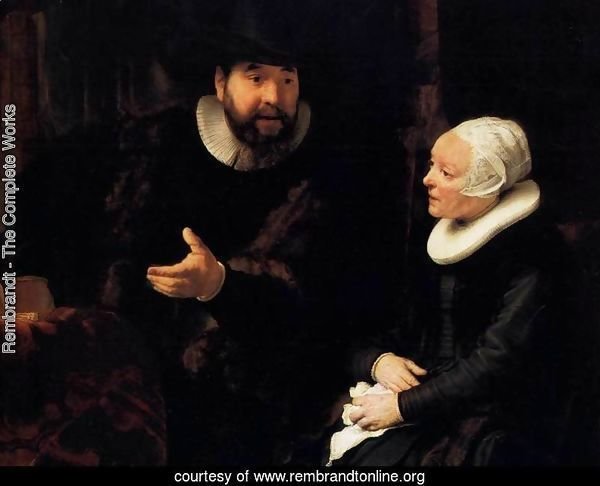 The Mennonite Minister Cornelis Claesz. Anslo in Conversation with his Wife, Aal