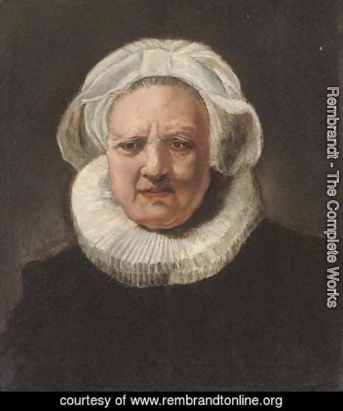 Portrait of an old woman, aged 83