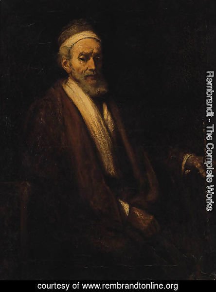 Portrait of Jacob Trip, seated half-length, holding a staff