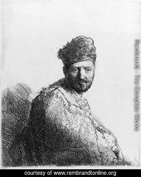 A bearded Man in a furred oriental Cap and Robe the Artist's Father