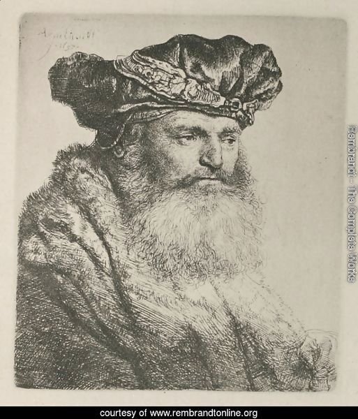 A bearded Man in a Velvet Cap with a Jewel Clasp