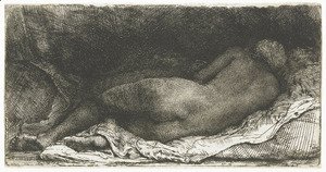 Rembrandt - A Negress lying down