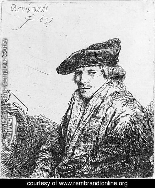 A Young Man in a Velvet Cap (Ferdinand Bol)
