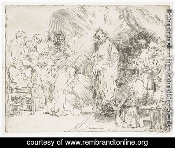 Rembrandt - Christ appearing to the Apostles