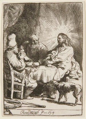 Christ at Emmaus The smaller Plate