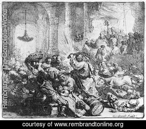 Rembrandt - Christ driving the Money Changers from the Temple 2