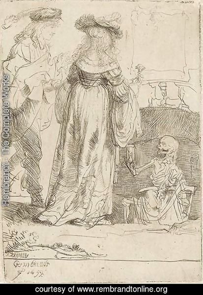 Death appearing to a wedded Couple from an open Grave 2