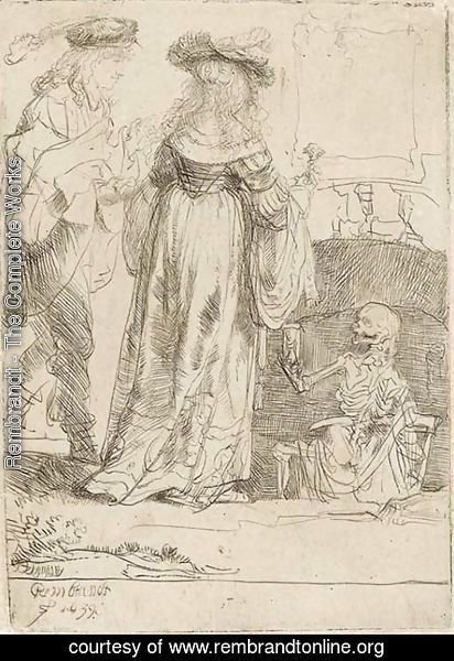 Rembrandt - Death appearing to a wedded Couple from an open Grave 2
