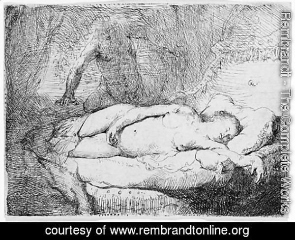 Rembrandt - Jupiter and Antiope Small plate