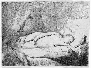 Rembrandt - Jupiter and Antiope Small plate