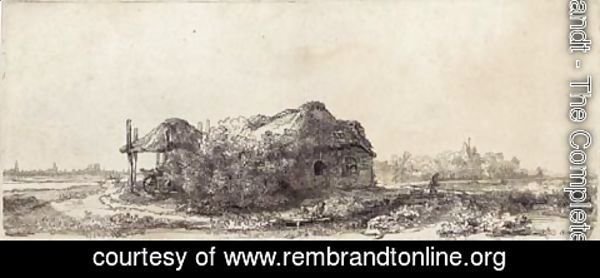 Rembrandt - Landscape with a Cottage and Haybarn Oblong