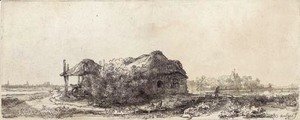 Rembrandt - Landscape with a Cottage and Haybarn Oblong
