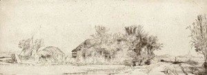 Rembrandt - Landscape with a Road beside a Canal