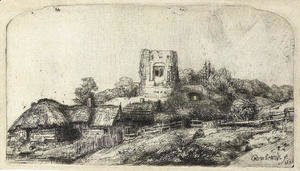 Rembrandt - Landscape with a square Tower