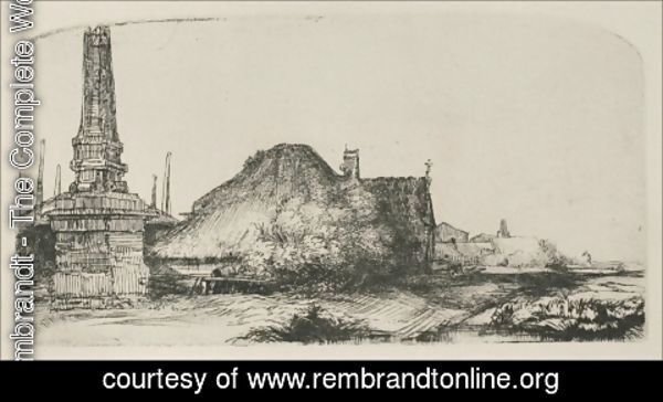 Rembrandt - Landscape with an Obelisk