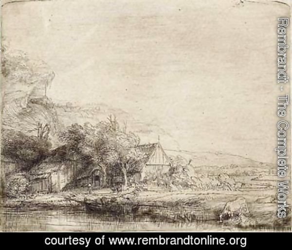 Rembrandt - Landscape with two Cows