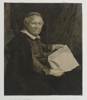 Rembrandt - Lieven Willemsz. van Coppenol, Writing-Master Large Plate