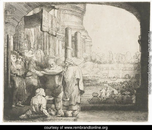 Peter and John healing the Cripple at the Gate of the Temple