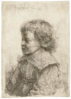 Rembrandt - Portrait of a Boy, in Profile