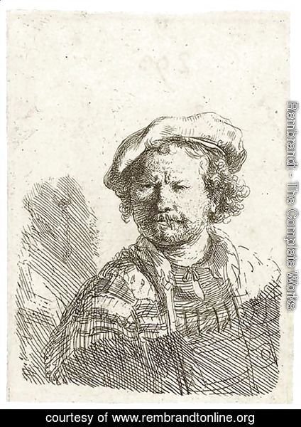 Rembrandt - Self-Portrait in a flat Cap and embroidered Dress 2