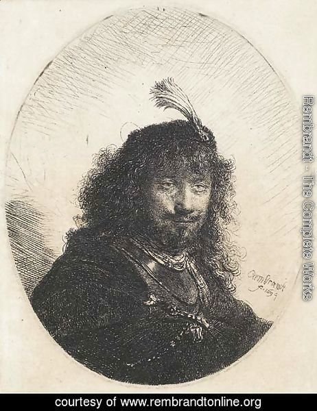 Self-Portrait with plumed Cap and lowered Sabre
