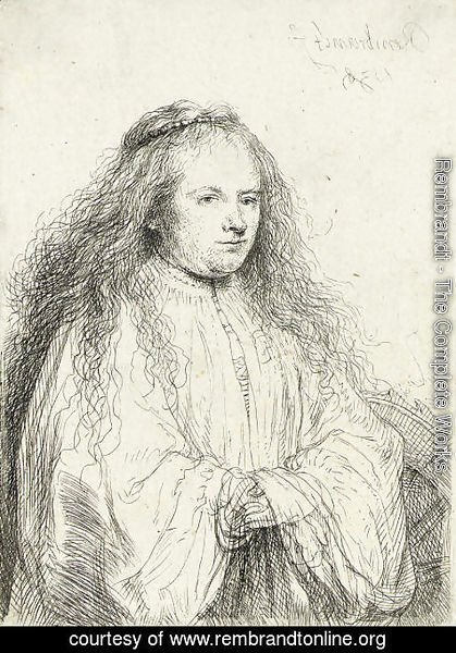 Rembrandt - The little Jewish Bride (Saskia as Saint Catherine)