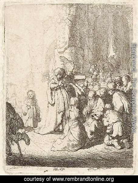 The Presentation in the Temple with the Angel Small Plate