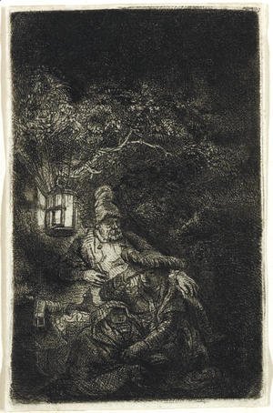 Rembrandt - The Rest on the Flight into Egypt A Night Piece