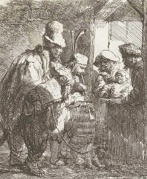 Rembrandt - The strolling Musicians 2