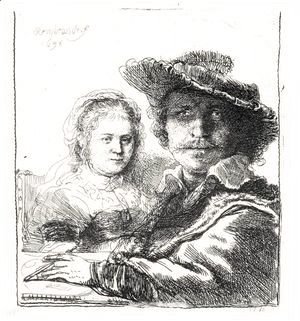 Rembrandt - Self Portrait With Saskia 2