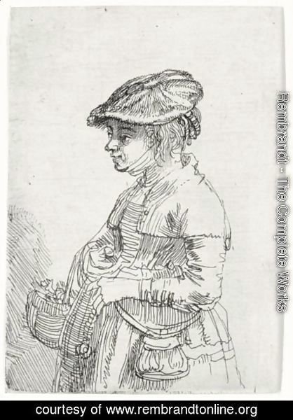 Rembrandt - Girl With A Basket