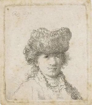 Rembrandt - Self Portrait In A Fur Cap