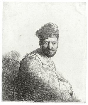 Rembrandt - Bearded Man In A Furred Oriental Cap And Robe The Artist's Father
